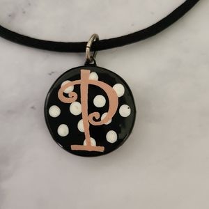 P Pendant Initial Necklace